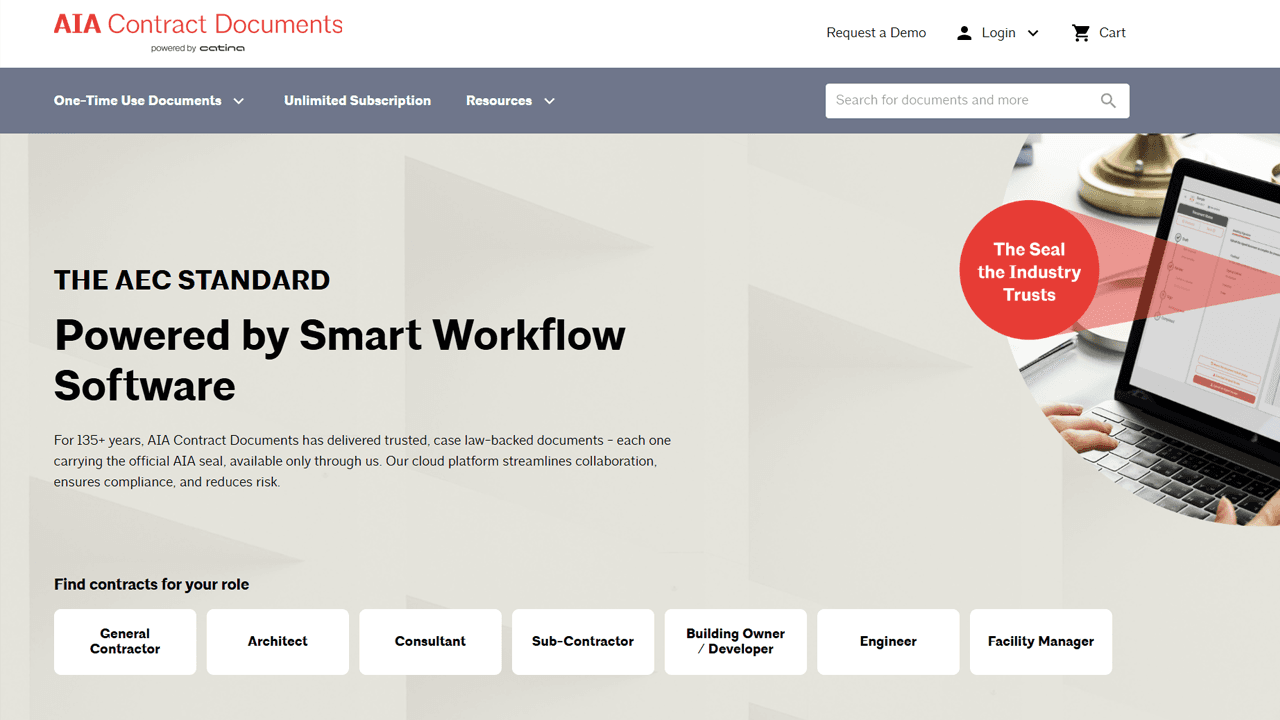 AIA Contract Documents homepage
