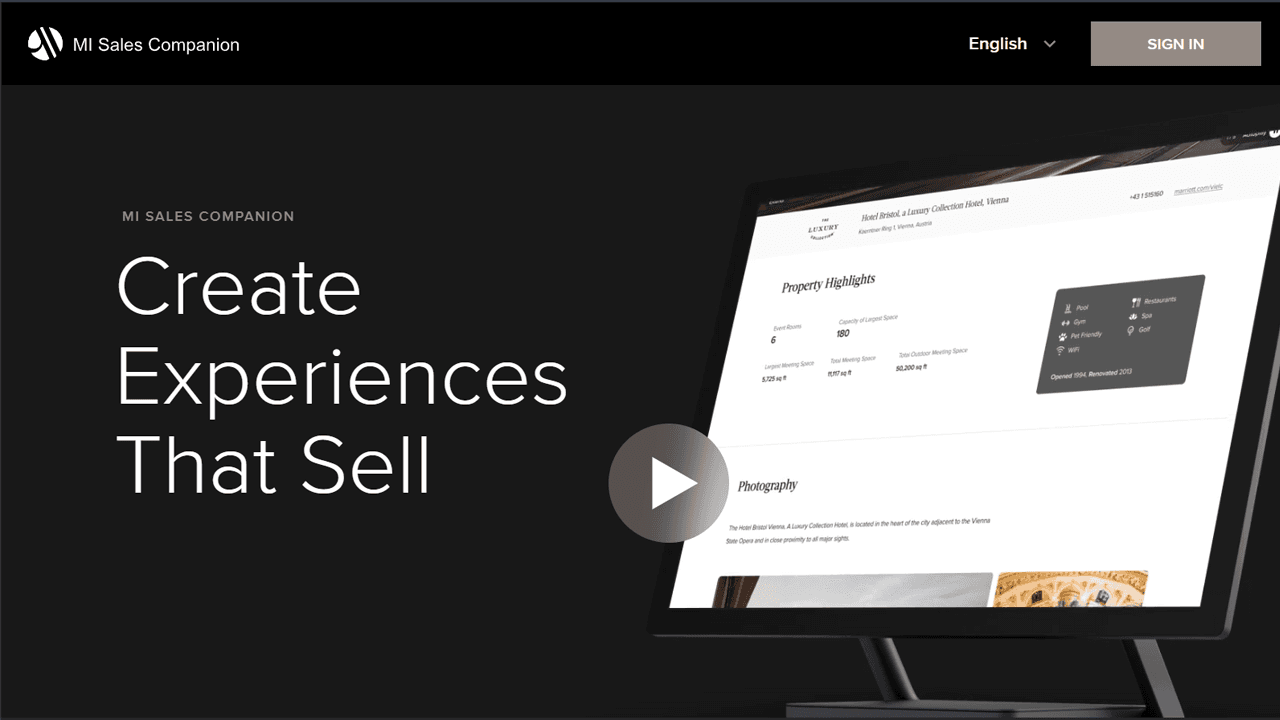 Marriott Sales Companion presentation platform